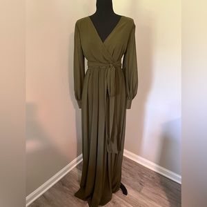 Baltic Born - Lydia Olive Maxi Dress